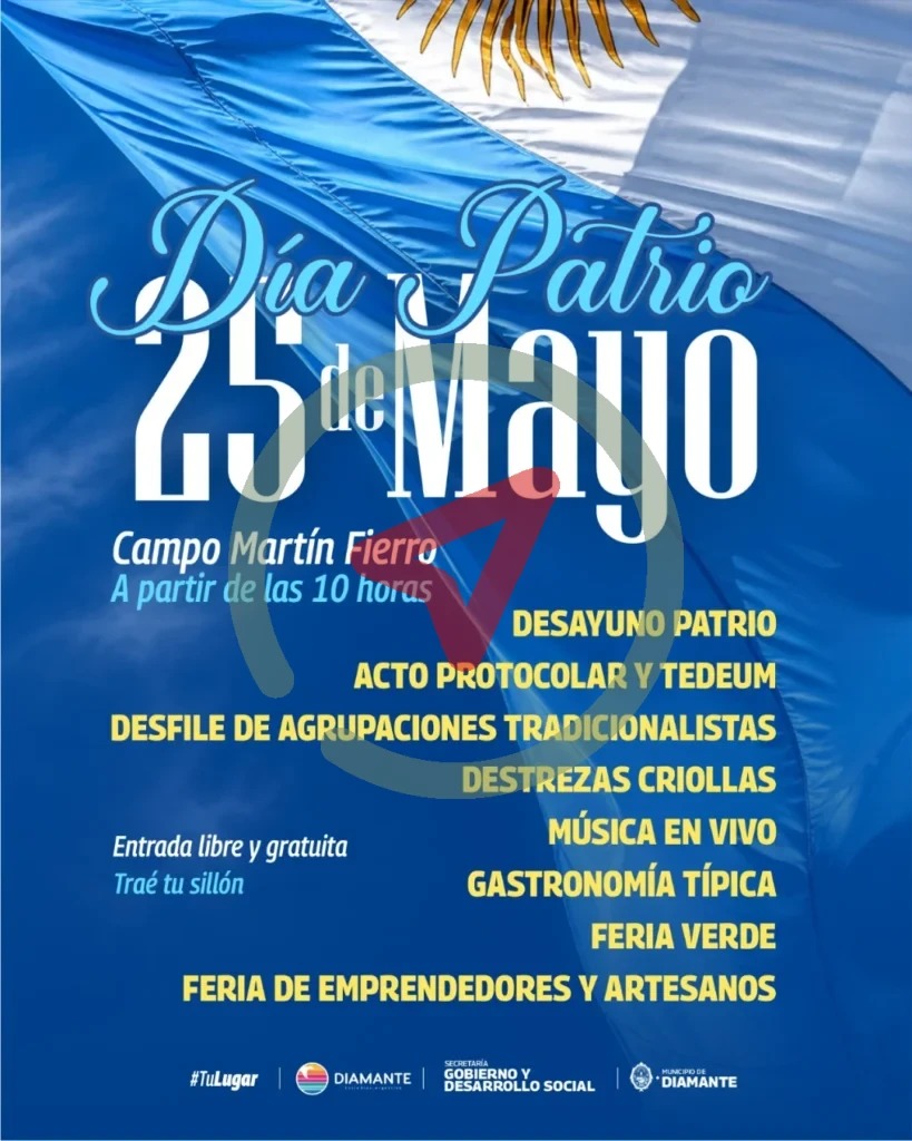 25 de Mayo: Día patrio – Diamante