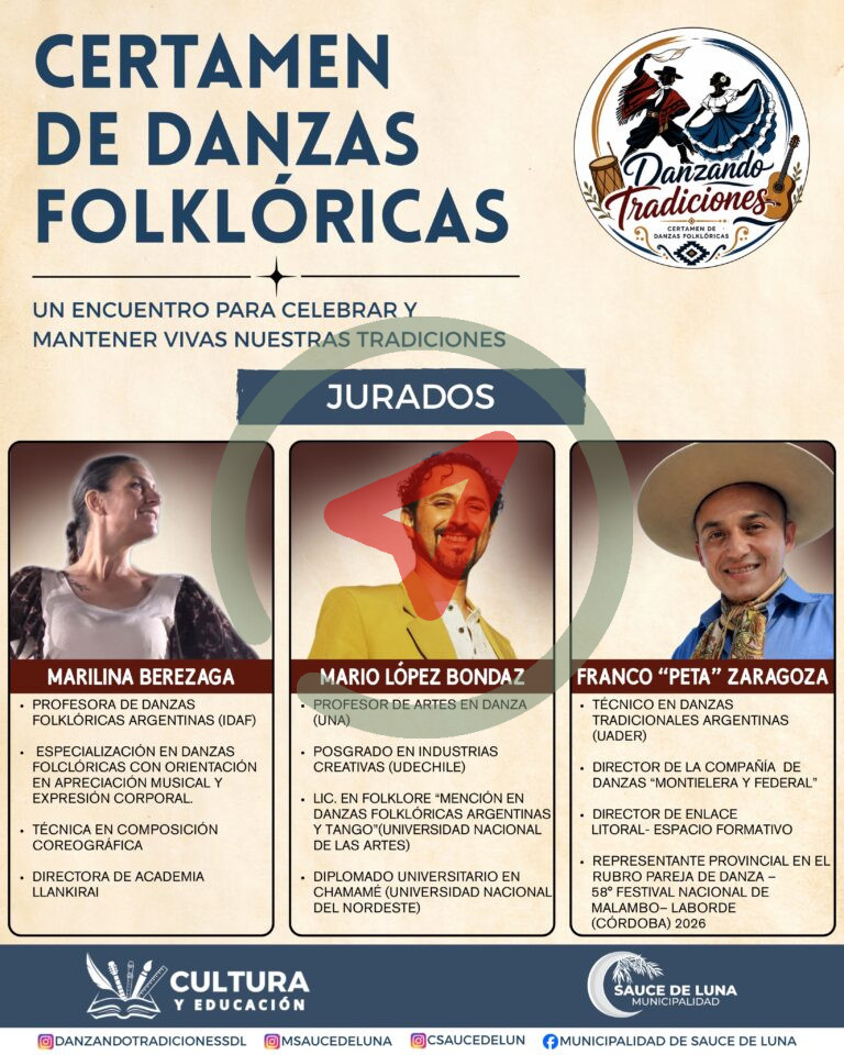 Certamen de danzas folclóricas «Danzando tradiciones» – Sauce de Luna