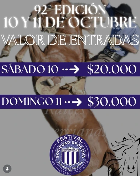 Sociedad Sportiva anuncia las entradas para su 92.º festival en Gualeguay