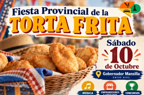 Gobernador Mansilla celebra la 12.ª Fiesta Provincial de la Torta Frita el 10 de octubre