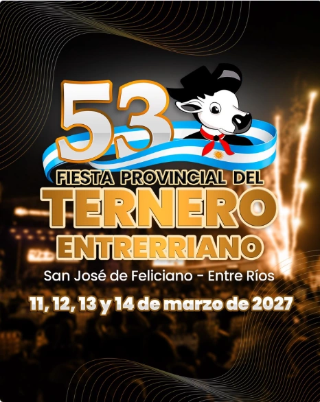 San José de Feliciano anunció las fechas de la 53.ª Fiesta Provincial del Ternero Entrerriano